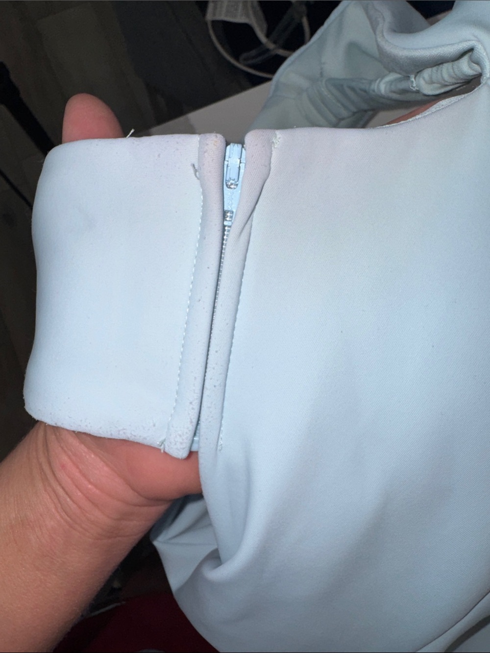 Ashley Lauren Off-Shoulder Light Blue Dress - Picture 7 of 7